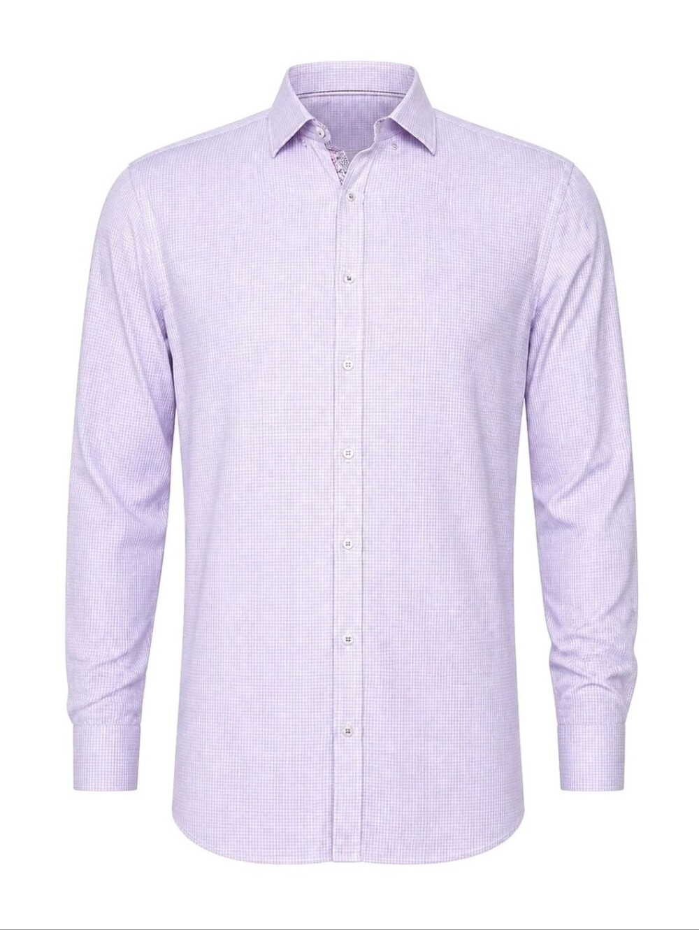Hammer Made Dress Shirt Mens 41/16 Pink Micro Check Slim Fit Flip Cuff Preppy